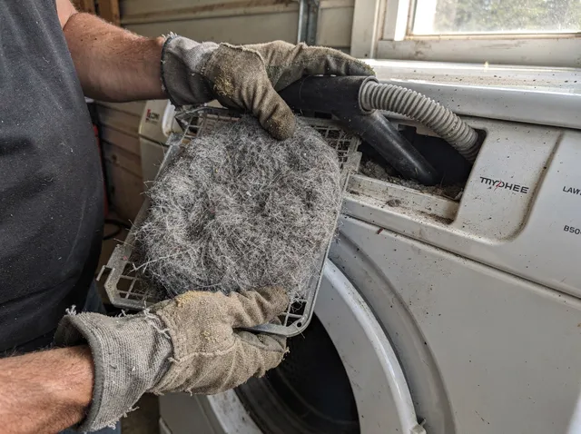 Cleaning Dryer Lint Trap in Westchester