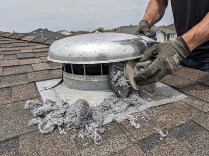 Cleaning Dryer Vent On Roof in Westchester